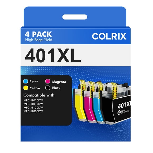 Cartuchos De Tinta Lc401xl Paquete De 4 Negro Cian Amarillo