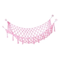 Magideal - Hamaca De Almacenamiento De Juguetes De Peluche, Soporte Para Hamaca De Esquina, Organizador Colgante Hecho A Mano Para Habitación De Niños, Red De Ha Rosa
