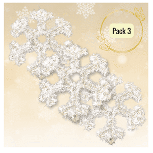 Genérico - Pack 3 Colgante Copos De Nieve Adorno Para Puerta De Navidad 2025