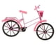 thumbnail image 2 of Bicicleta de aluminio modelo 1:10 con canasta artesanal juguete rosa, 2 of 5