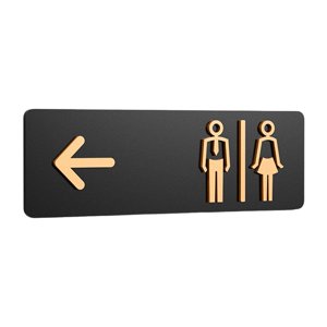 Magideal - Placa De Señal De Baño Para Hombres Y Mujeres, Señalización Decorativa Extraíble, Señal De Baño, Indicador De Baño Para Tiendas, Bares, Cafeterías, Pa Tipo C