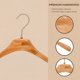 thumbnail image 4 of Juego de 2 percheros de madera antideslizantes - Duraderos y ahorradores de espacio para ropa, armario, abrigos, pantalones naturales de 15.7 pulgadas, 4 of 6