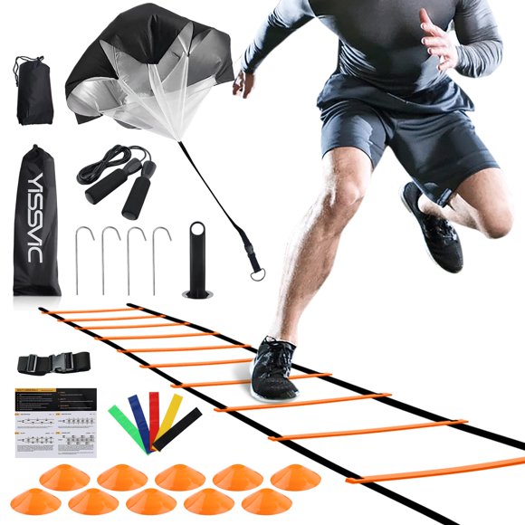 Set de equipo de entrenamiento de velocidad YISSVIC Agility Ladder de 6 m