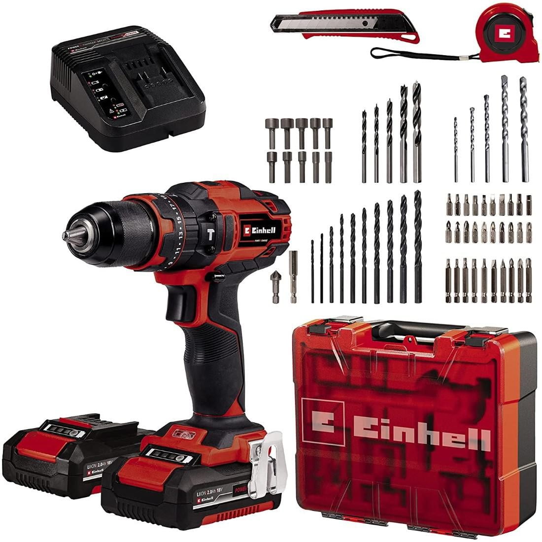Taladro Percutor Inalámbrico 18V Expert 2 Baterías PXC TE-CD 18/40 Li i + 64 accesorios