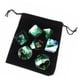 thumbnail image 1 of Paquete De 7 Dados Poliédricos Con Bolsa De Juguetes Para La Enseñanza De Matemáticas Verde, 1 of 3