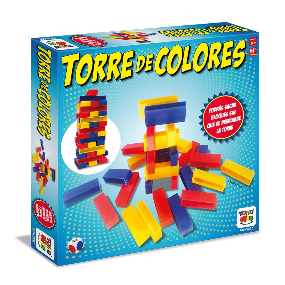 Juego De Mesa Torre Colores 45 Piezas - Toyng