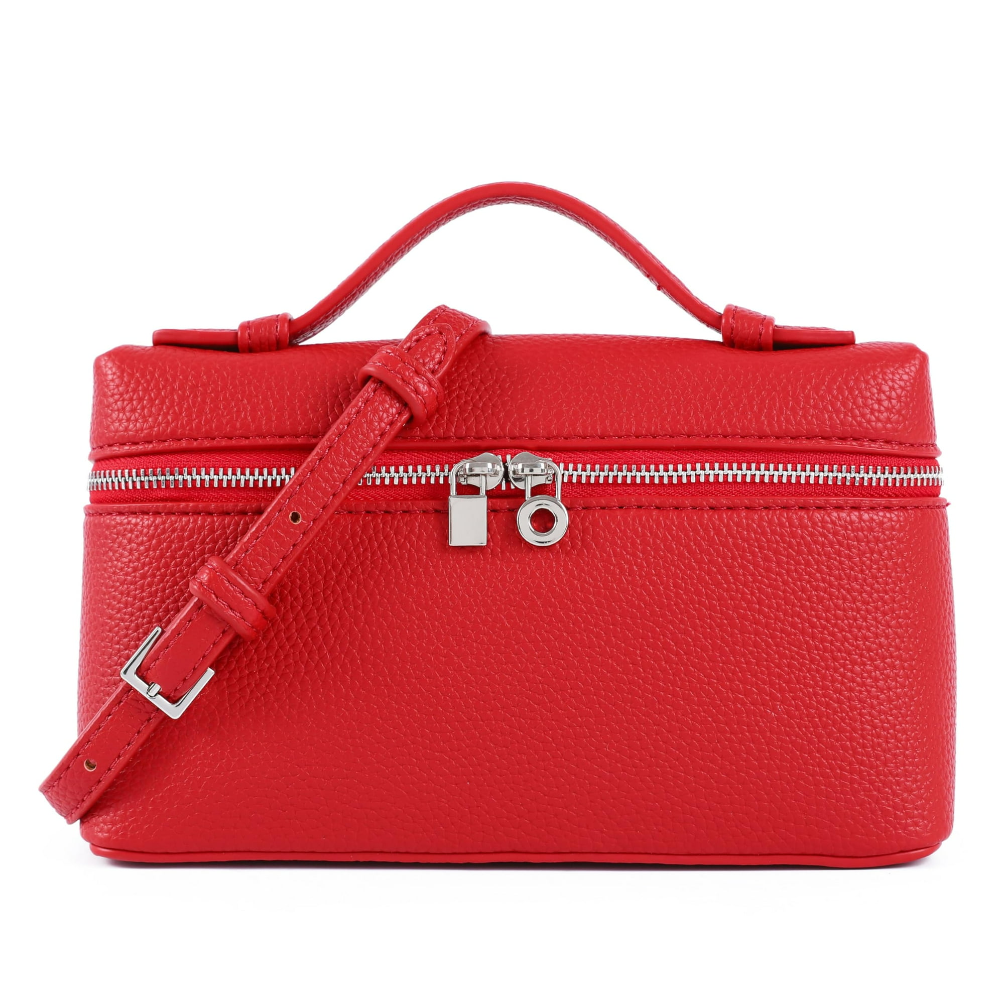 Bandolera Rejolly L19 Con Asa En La Parte Superior De Piel Roja Para Mujer