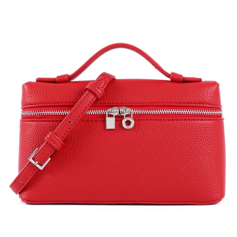 Bandolera Rejolly L19 Con Asa En La Parte Superior De Piel Roja Para Mujer