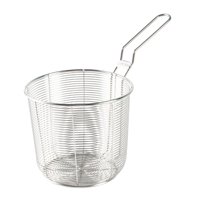 Magideal - Filador De Cesta De Fry De Acero Inoxidable Con Gancho Colgante Lateral De Colección De Skimmer Fácil De Limpiar Para Cocinar Pasta Para Acampar Para