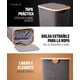 thumbnail image 3 of Venhoouse Cesta Canasto Ropa Sucia Plegable Borde Bambú 100l Gris, 3 of 7