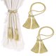 thumbnail image 1 of Uxcell Borlas para Cortinas, Sujetadores de Cortinas con Borlas para el Hogar Dorado 4 unidades, 1 of 6