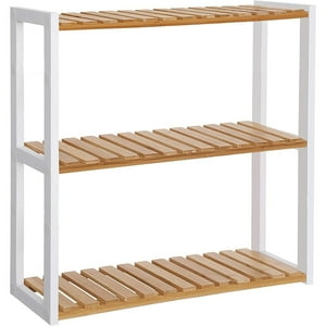 Casa Vinte - Estanteria Organizador Ajustable Bambu Blanca Skenas