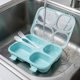 thumbnail image 5 of Caja Bento para Adultos REGALWOVEN, Contenedor de Preparación de Comidas con 4 Compartimentos y Tapa Transparente Resistente a Fugas para Trabajo y Viajes Azul-2, 5 of 6