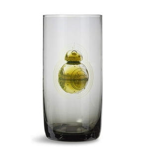 Vaso De Cristal Con El Logotipo De Star Wars Bb-8, 590 Ml, Negro