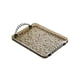 thumbnail image 2 of Bandeja Rectangular Para Servir, Organizador De Tocador De Baño Para Dormitorio, Mesita De Noche, Cocina, Borde Plateado Gris, 2 of 3