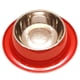 thumbnail image 1 of Plato Melamina Anti-hormigas Rojo Talla M Perro Mascan, 1 of 3