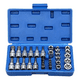 thumbnail image 2 of Juego De Dados Torx 34 Pcs Estrella Hembra Macho Color Plateado, 2 of 3