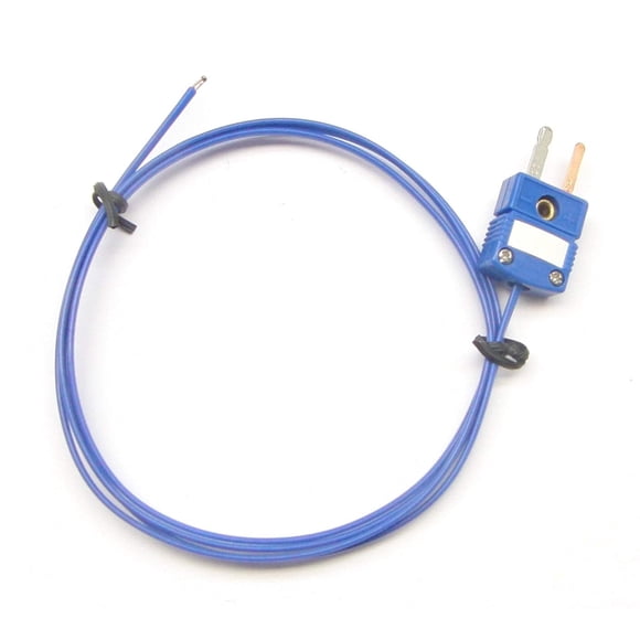 Sonda Sensor Termopar Tipo T Azul AWG 24 con Aislamiento PFA 260 °C - 92 cm