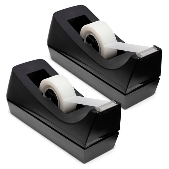 Dispensador de cinta adhesiva de escritorio Manaloom con base antideslizante, paquete de 2