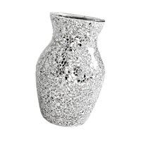 Bothyi - Jarrón Decorativo De Vidrio Con Espejo De Mosaico Para Arreglos Florales, Cocina Y Hogar.