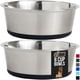 thumbnail image 1 of Juego de 2 cuencos para perros GORILLA GRIP, acero inoxidable de 1,9 L, color negro, 1 of 9