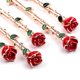 thumbnail image 4 of Set de 5 brochas de maquillaje Rongji Jewelry con diseño de rosa, 4 of 7