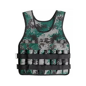 Genérico - Chaleco Ajustable Militar (Vacio Para Ser Rellenado) Hasta 10 Kg