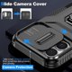 thumbnail image 4 of Funda Armada para iPhone 16 Plus con Tapa Deslizante y Soporte Magnético Giratorio Negro, 4 of 5