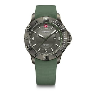 Reloj Seaforce Correa Silicona Verde, Dial 43 Mm Wenger