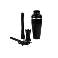 Set Coctelera Acero Inoxidable Black 4 Piezas Day