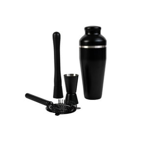 Set Coctelera Acero Inoxidable Black 4 Piezas Day Negro