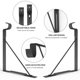 thumbnail image 3 of Broset Rod Soportes Eau, 4 unidades, ajustables, acero negro, 32 — 34 cm, 3 of 7