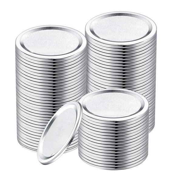Tapas para conservas EvaHab, boca ancha, 86 mm, para tarros tipo bola o Kerr, 100 unidades