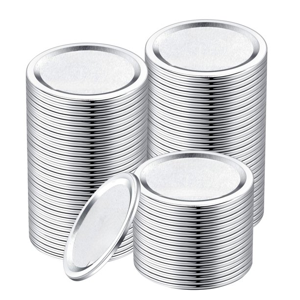 Tapas para conservas EvaHab, boca ancha, 86 mm, para tarros tipo bola o Kerr, 100 unidades