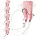 thumbnail image 1 of Anzuelo de pesca UNCLE MO'S Pack de 5 - Mylar rosa - 2 pies (61 cm), 1 of 6