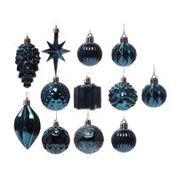 Magideal - Adornos Colgantes Para Árbol De Navidad, Regalo De Decoración De Navidad, Bolas Decorativas De Navidad, Adornos, Colgantes Para Cumpleaños, Oficina In Azul