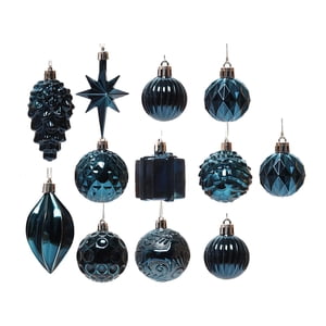 Magideal - Adornos Colgantes Para Árbol De Navidad, Regalo De Decoración De Navidad, Bolas Decorativas De Navidad, Adornos, Colgantes Para Cumpleaños, Oficina In Azul