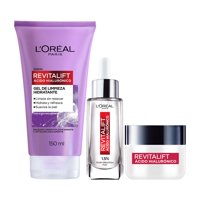 Loreal - Pack Hialurónico Serum + Crema Día + Gel De Limpieza