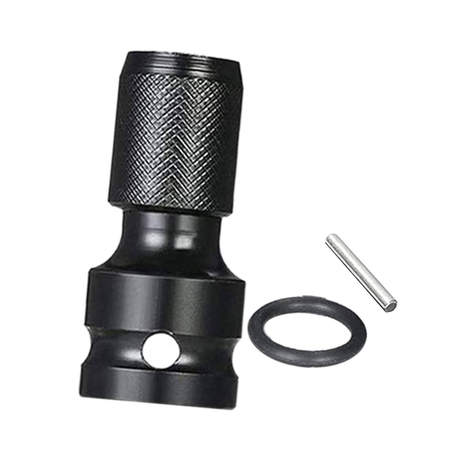 Magideal - Adaptador De Llave Eléctrica, Convertidor, Accesorios De Adaptador De Mandril, Adaptador De Acero De Liberación Rápida Para Carpintería, Llave Eléctri Negro 50X23X23Mm