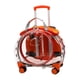thumbnail image 4 of Pet Carrier Outing Backpack Trolley Case Para Travel Puppy Cat Bag Bubble Box Orange, 4 of 5