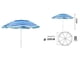 thumbnail image 3 of Sombrilla 2.20 Mts Diametro Playa Camping Diseño Rayas Colores Azules, 3 of 3