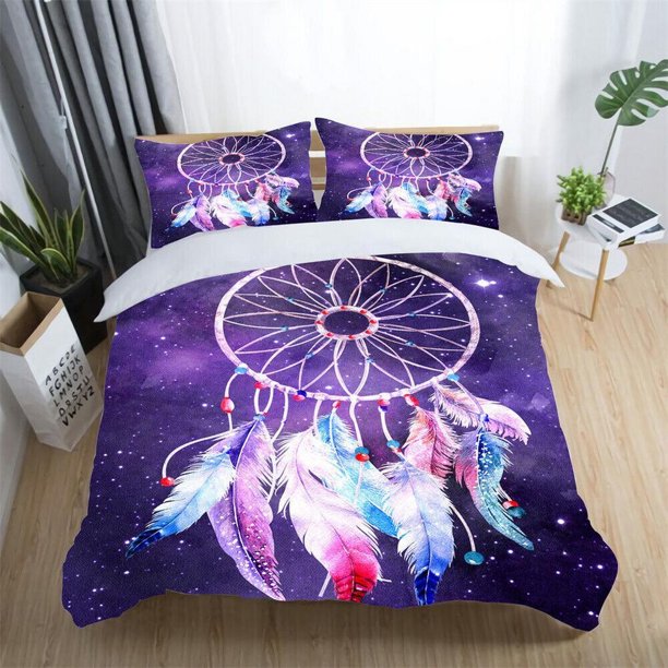 Floral Flowers Landscape Adult Flag Printing Quilt Duvet Cover Set Super 3-Piece Bedding Set
