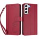thumbnail image 3 of Funda Cartera Trébol para Samsung Galaxy S22 5G con Ranuras Tarjetas y Carga Inalámbrica Rojo, 3 of 6