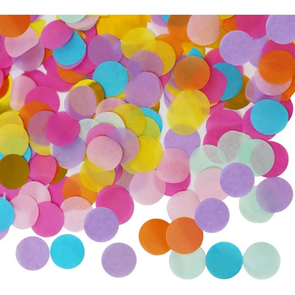 Confeti de Papel QHAJRYYC de 1 Pulgada, 10.000 Piezas, 3,5 oz