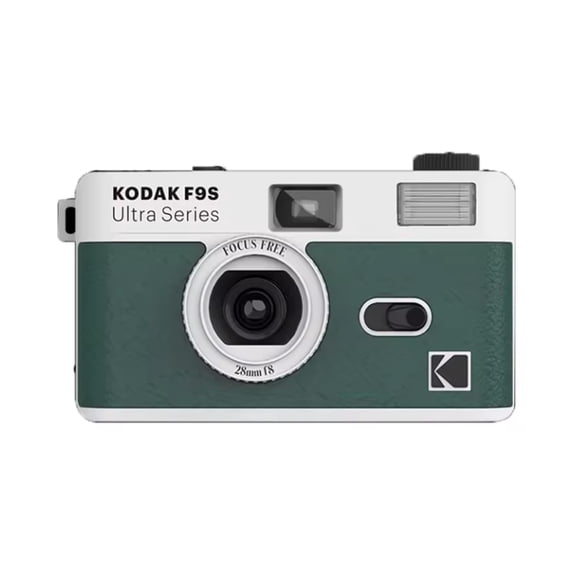 Cámara de cine Kodak Ultra F9S 135 Film con flash integrado verde/blanco