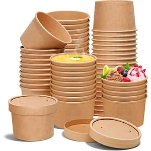De Gaune - Pote Kraft Con Tapa 8Oz (50 Unidades)