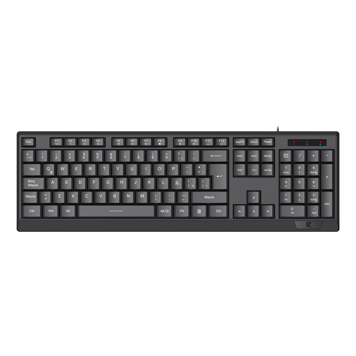 Teclado Redragon Bk8345 Sp Español Negro