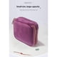 thumbnail image 3 of Caso organizador de joyería de viaje, bolsa de 2 capas, pendientes y anillos, bolsa de joyería pequeña resistente a los arañazos, regalo elegante (ciruela púrpura), 3 of 3