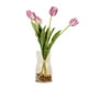thumbnail image 1 of Tulipanes Rosados en Florero de Virio 40 cm, 1 of 3
