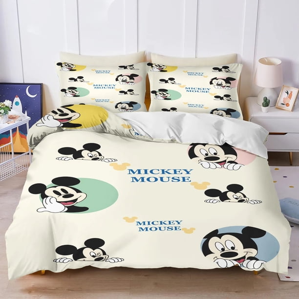comforter sets, Mickey Mouse Cartoon Bedding Set, Family Room Bedroom Duvet Set, Boy & Girl Quilt Set 200x200cm Bed Sheets